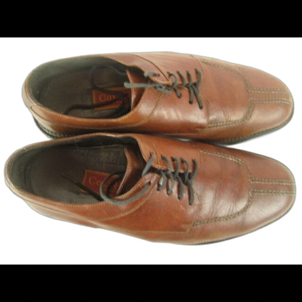 Mens COLE HAAN Country (Brazil) Brown Leather Split Toe Oxfords Brogues sz 9D